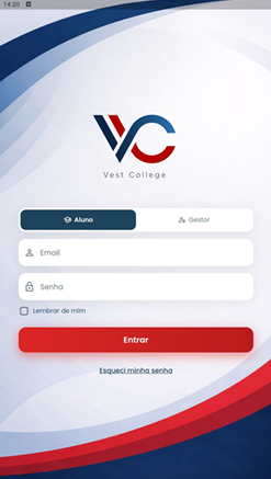Login do App Vest College