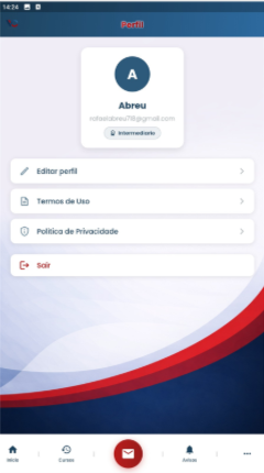Perfil do App Vest College